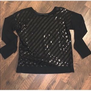 The Limited black sequin top
